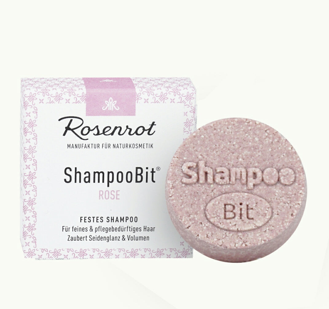 ShampooBit, groß, festes Shampoo „Rose“ für feines Haar